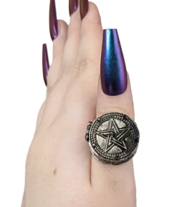 Budget 🛒 RESTYLE Mens Accessories Pentagram | ROUND RING* ❤️ -Alternative Accessories Elegant Store PXL 20221024 055919441 700x700
