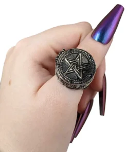 Budget 🛒 RESTYLE Mens Accessories Pentagram | ROUND RING* ❤️