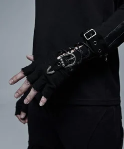 Best reviews of 🧨 PUNK RAVE Mens Accessories Last Breath | FINGERLESS GLOVES ⌛