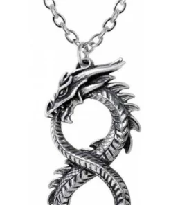 Coupon 😍 ALCHEMY GOTHIC Mens Accessories Infinity Dragon | PENDANT ❤️
