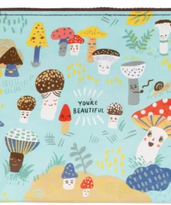 Best deal 😀 BLUE Q All Cute Lil Mushroom | ZIP POUCH 😉