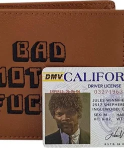 New 🔥 COLLECTABLES Mens Accessories Pulp Fiction [Brown] | Bad 👩 Mother F - WALLET 🎁