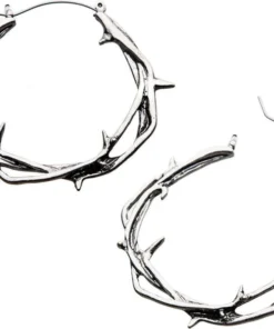 Cheapest 🎉 BODYVIBE Punky Colour Twisted Thorn | PLUG HOOP EARRINGS 👏