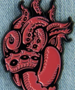 Best deal 🛒 ECTOGASM Mens Accessories Tentacle Heart | ENAMEL PIN 🎁