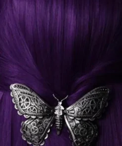 Wholesale 🔔 RESTYLE Steampunk Mechanical Moth [Silver] | HAIR CLIP 👍