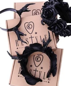 Best deal 🎉 RESTYLE Cosplay Maleficent & Roses | HEADBAND 🛒 -Alternative Accessories Elegant Store headband diabolical roses 5 700x700