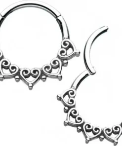 Best Sale 🔥 BODYVIBE Grunge Heart Hinged Segment | RING 👍