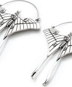 New 😍 BODYVIBE All Luna Death Moth [Silver] | PLUG HOOP EARRINGS ⭐ -Alternative Accessories Elegant Store jewellery luna death moth silver plug hoop earrings 2 3470f34d 7cfe 4cad b124 fe51332b9924 700x700