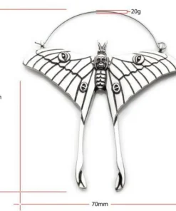 New 😍 BODYVIBE All Luna Death Moth [Silver] | PLUG HOOP EARRINGS ⭐ -Alternative Accessories Elegant Store jewellery luna death moth silver plug hoop earrings 3 226c2bf8 bbed 4026 9dd8 9ff16196cad3 700x700