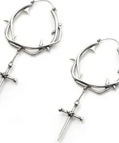 Cheapest ⌛ BODYVIBE All Twisted Thorn Cross | PLUG HOOP EARRINGS 🔥 -Alternative Accessories Elegant Store jewellery twisted thorn cross plug hoop earrings 1 270f3012 e642 442b 8048 61815af4acf7 700x700