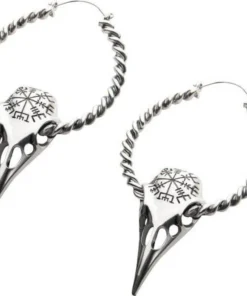 Hot Sale 👍 BODYVIBE Skulls Vegvisir Raven Skull | PLUG HOOP EARRINGS 🧨 -Alternative Accessories Elegant Store jewellery vegvisir raven skull plug hoop earrings 1 f6a627aa 37bf 4c62 b378 d5ca3db1cbaa 700x700