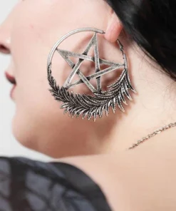 Outlet 🎁 KILLSTAR Pentacles & Pentagrams Penta Faune | HOOP EARRINGS* 🔥 -Alternative Accessories Elegant Store killstar penta faune hoop earrings 3 9fa094ea 5c86 4375 8cc5 6da275731a70 700x700