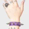 New 🎁 KILLSTAR Punky Colour Stay Away Spike [Purple] | BRACELET 😀 -Alternative Accessories Elegant Store killstar stay away spike purple bracelet 2 700x700