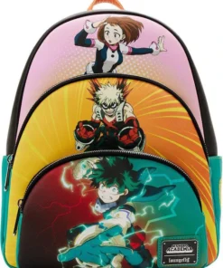 Best Pirce ⌛ LOUNGEFLY Anime & Manga My Hero Academia: Triple Pkt Scene | MINI 🎒 BACKPACK 🎉
