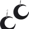 Cheap ❤️ RESTYLE Grunge Moon [Black] | EARRINGS 🛒 -Alternative Accessories Elegant Store moon black earrings 1 700x700