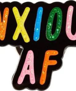 Wholesale ⭐ PUNKY PINS Mens Accessories Anxious AF | ENAMEL PIN 😍