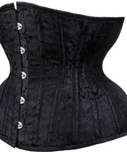 Budget 🤩 RESTYLE Burlesque Black Brocade | UNDERBUST CORSET ⌛ -Alternative Accessories Elegant Store restyle black brocade underbust corset 4 1cdec900 507c 400a b454 a4a9ac966a65 700x700