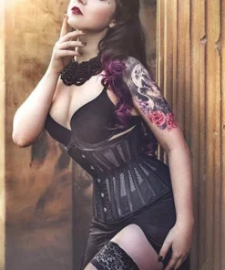 Buy 💯 RESTYLE Burlesque Black Mesh | UNDERBUST CORSET 😉 -Alternative Accessories Elegant Store restyle black mesh underbust corset 6 b3cb92b6 4313 4fbe a15f b72bf5b4ba3d 700x700