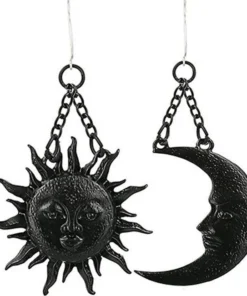 Promo ✨ RESTYLE The Moon Moon & Sun [Black] | EARRINGS 🧨