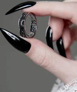 New 🎉 ROGUE AND WOLF The Moon Moonrise [Blackened Steel] | RING 😀 -Alternative Accessories Elegant Store rogue and wolf moonrise blackened steel ring 7 e78967e1 4f78 4be2 9fa2 41bcb3503a66 700x700