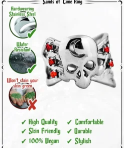 Coupon 👏 ROGUE AND WOLF Skulls Sands Of Time [Mirror Steel] | RING 😀 -Alternative Accessories Elegant Store rogue and wolf sands of time mirror steel ring 13 b464b2cf 1574 41c0 a711 f4fd64e8c894 700x700