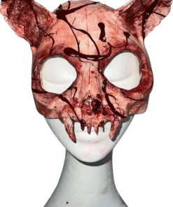 Outlet ✨ SARAH MUDLE Cats Cat Skull [Blood Splatter] | MASK* 🔥
