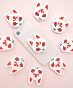 Cheap ❤️ TOKYO SHOJO Anime & Manga Kitsune Mask | PHONE GRIP 💯 -Alternative Accessories Elegant Store tokyo shojo kitsune mask phone grip 3 700x700