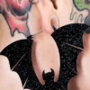 Top 10 😀 TOO FAST APPAREL Bats 🧛 Halloween Bat [Black Glitter] | EARRINGS 😍 -Alternative Accessories Elegant Store too fast apparel black glitter halloween bat earrings 2 fcfde3de 81c2 4b87 b0d6 58079f4257f0 700x700