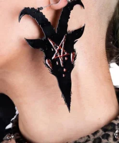 Coupon ⭐ TOO FAST APPAREL Pentacles & Pentagrams Red Pentagram Satan | HOOP EARRINGS 🎉 -Alternative Accessories Elegant Store too fast apparel red pentagram satan hoop earrings 4 ae0710e0 0591 4881 af5c f451ae32462b 700x700